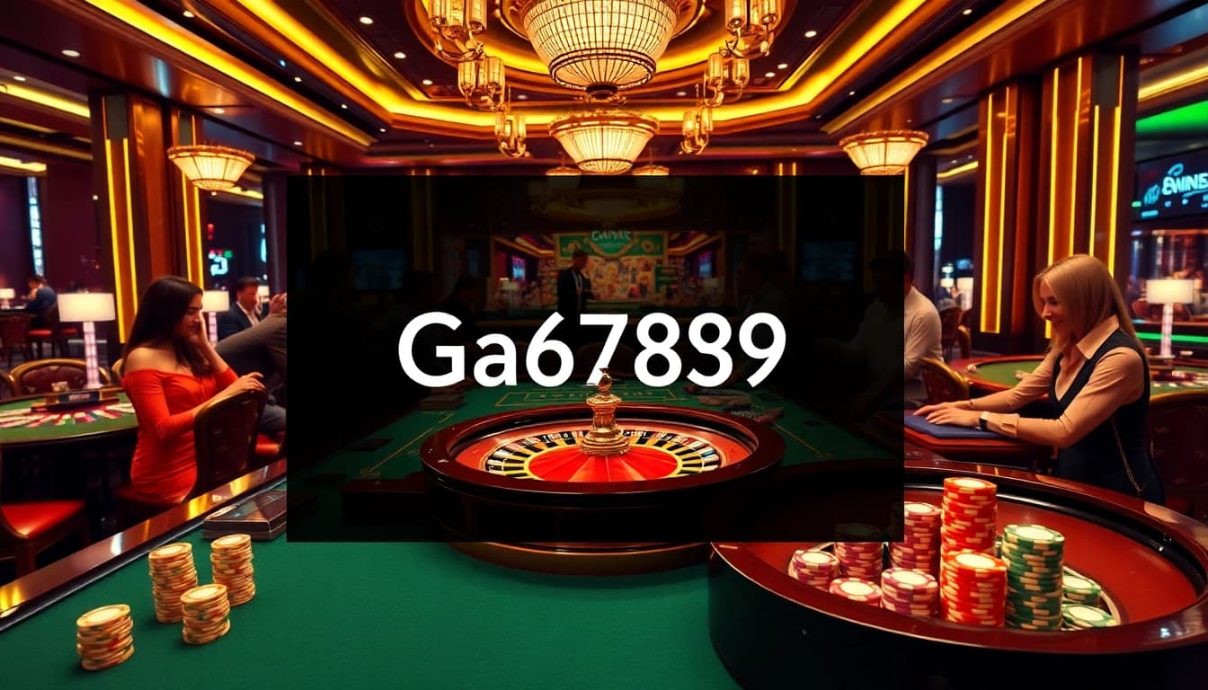 Experience Ga6789's thrilling online gambling scene with vibrant casino tables and exciting gameplay.