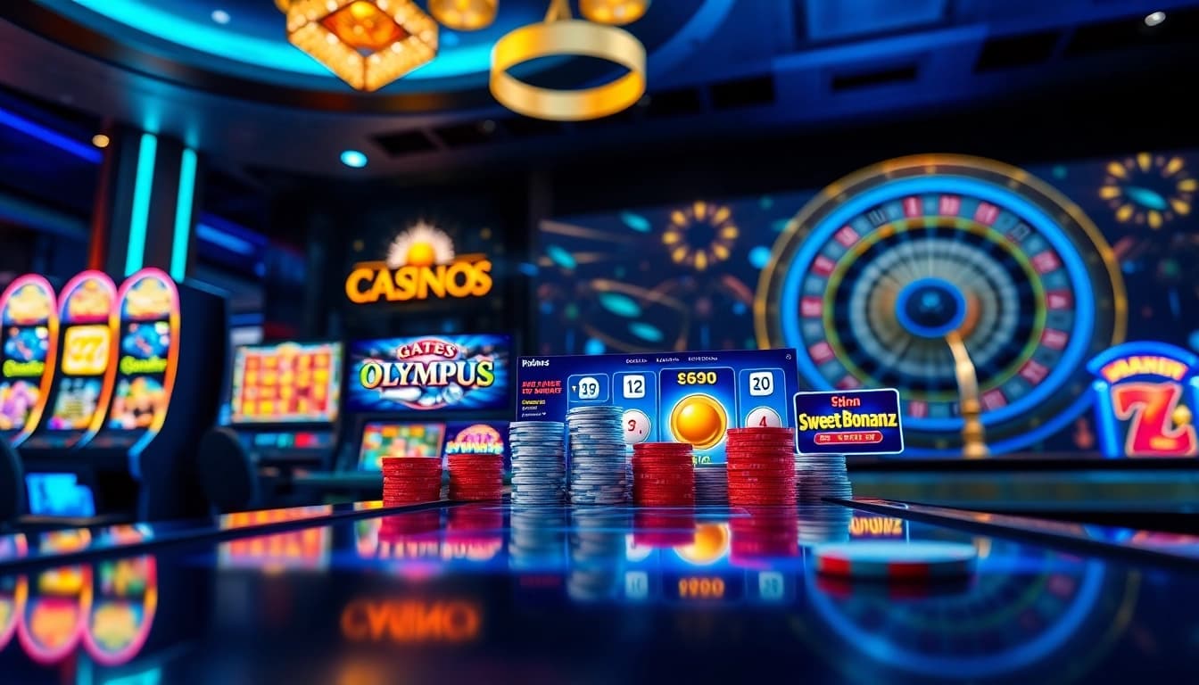 Engaging with high-quality digital slot games on Batman138's platform, featuring vibrant casino elements and excitement.