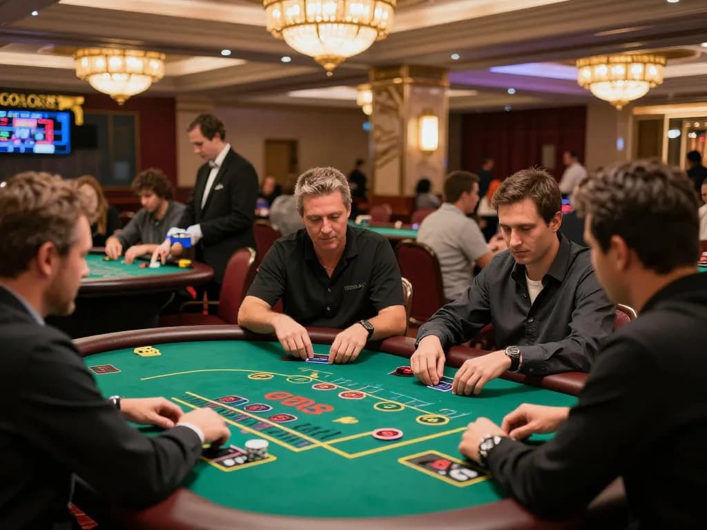Players experiencing the thrill of blackjack gameplay at GO8 casino.