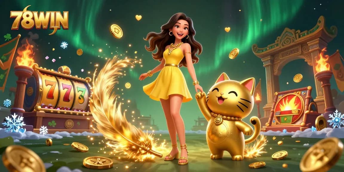 Experience the excitement of 78WIN with vibrant illustrations and interactive game elements.