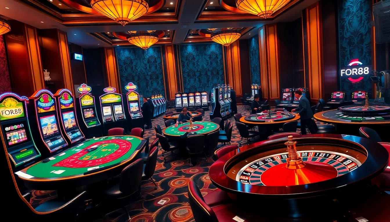 Experience the excitement of for88 casino with vibrant games, luxurious tables, and thrilling action.