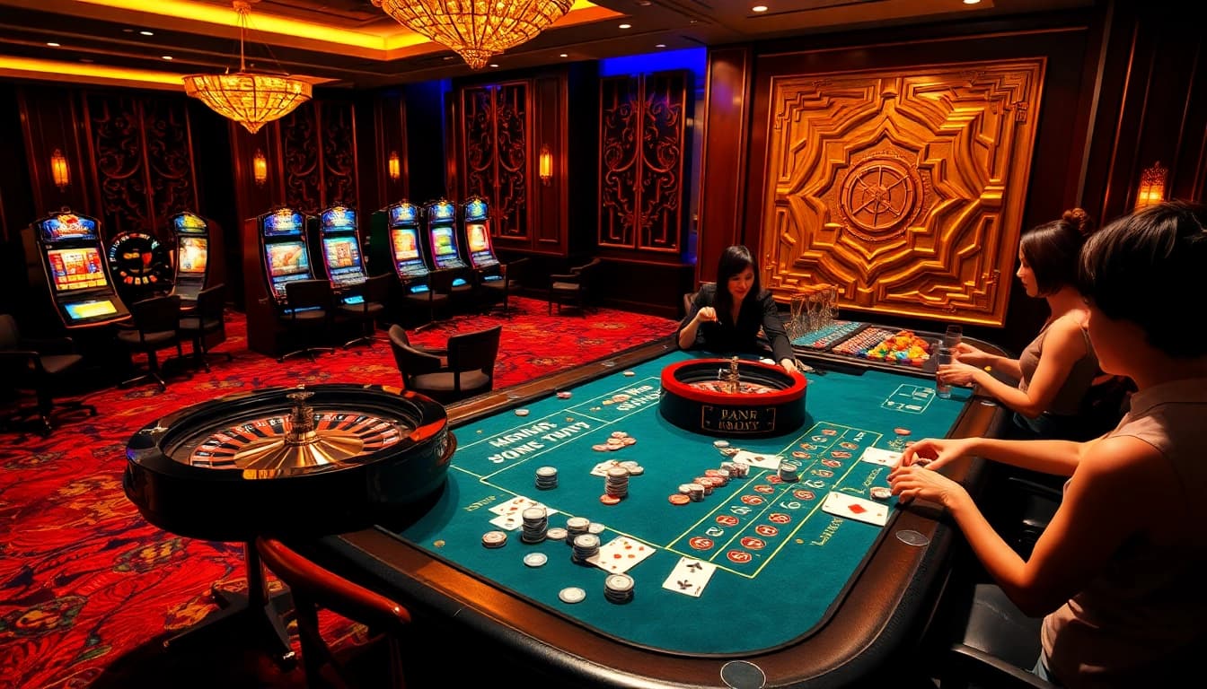 Experience the thrill of gaming with https://mm88.tokyo/ at a vibrant casino table featuring cards, chips, and excitement.