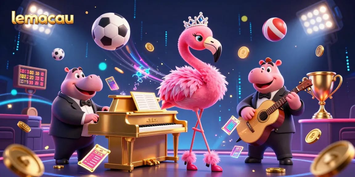 Lemacau platform showcases live casino excitement with vibrant characters and dynamic game elements.
