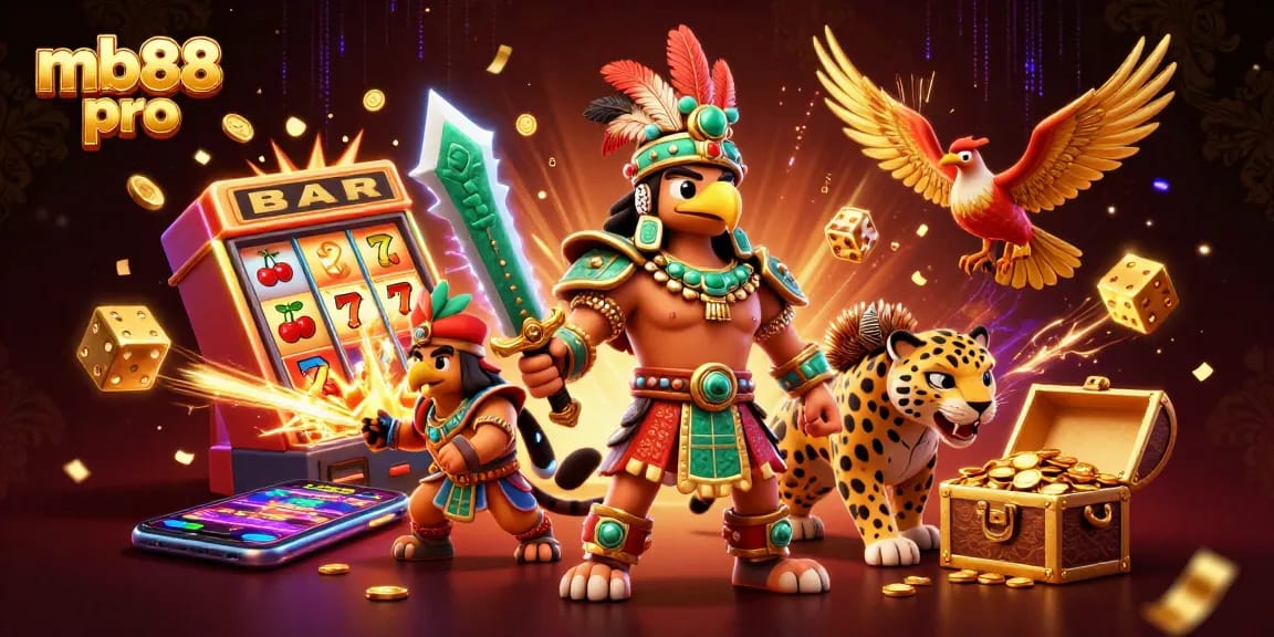 Chơi game slots hấp dẫn tại mb88 pro với các nhân vật Aztec và chiến lợi phẩm lớn.