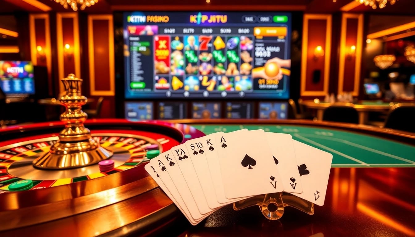Ktp jitu players enjoying thrilling casino games in a luxurious online gambling environment.