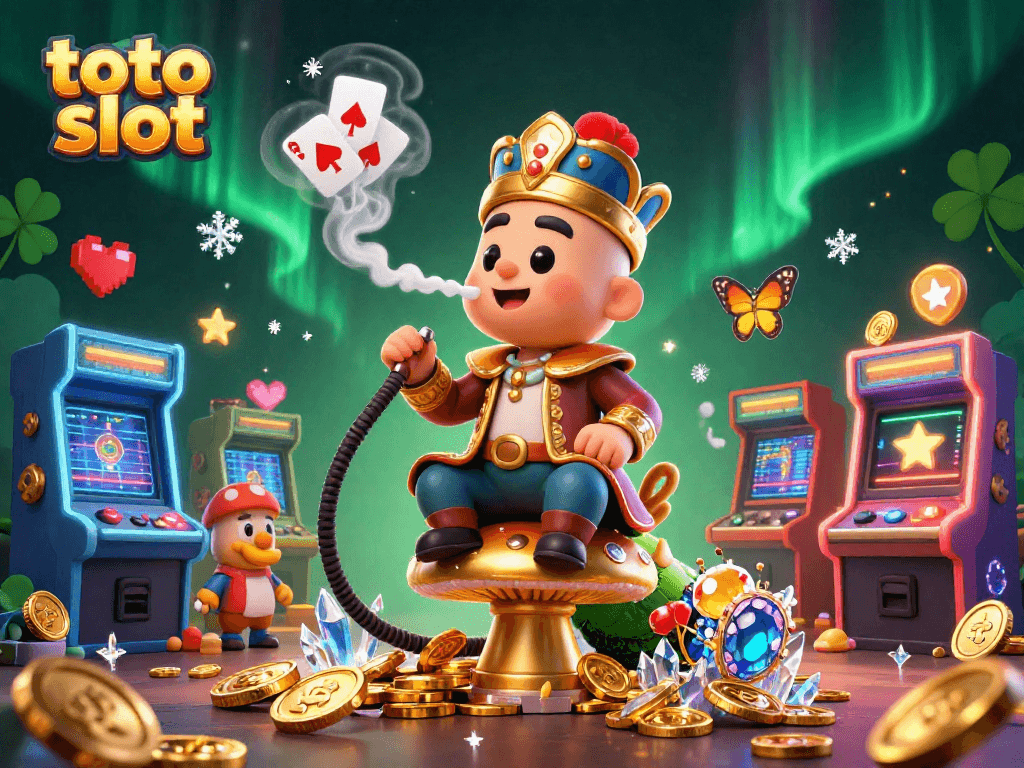 Experience thrilling scenarios in a vivid toto slot scene with glowing game elements and a character-driven story.