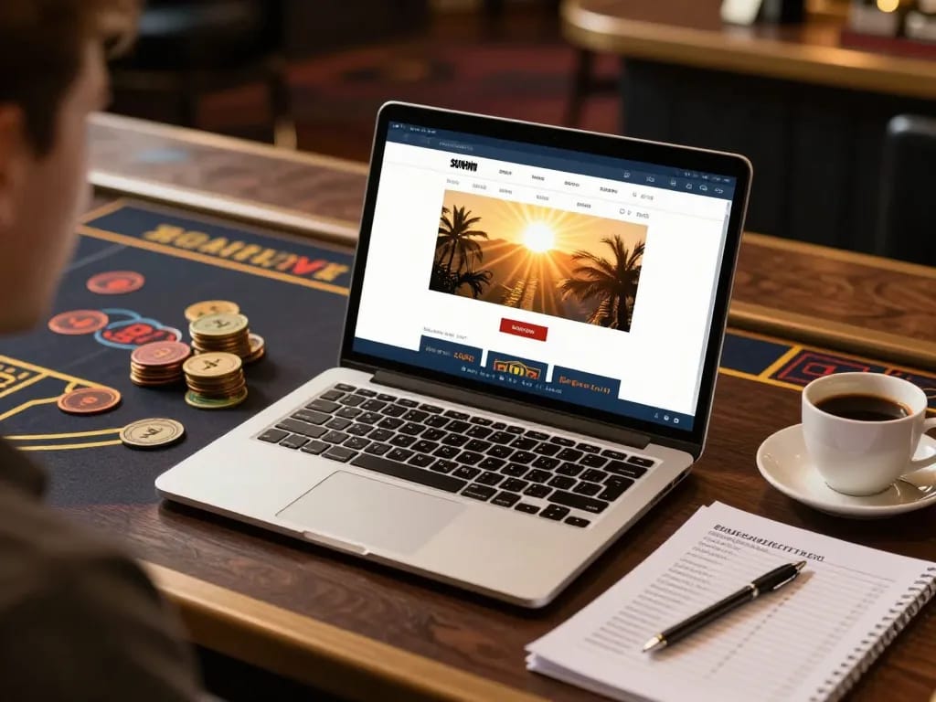 Engaging in online betting on the sunwin platform with strategic notes and cozy coffee setup.
