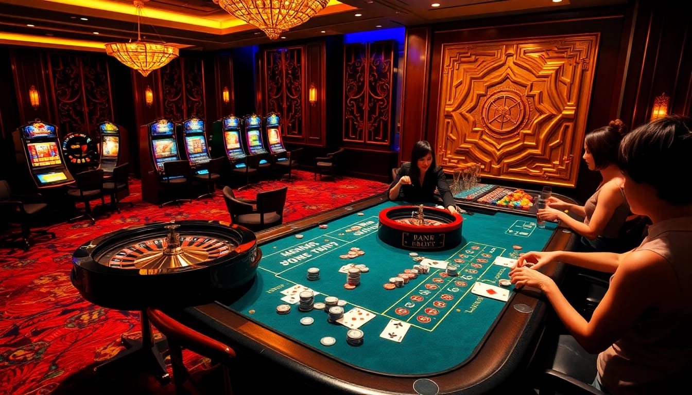 Experience the thrill of gaming with https://mm88.tokyo/ at a vibrant casino table featuring cards, chips, and excitement.
