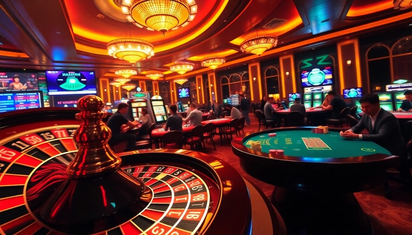 Dynamic casino gaming scene at https://789win.apartments/ with roulette, poker tables, and online interfaces.