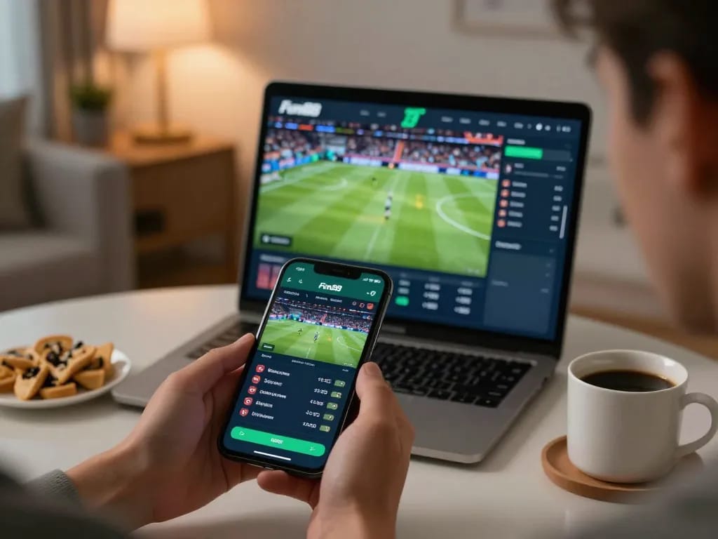 Engaging with the Fun88 betting app for the latest odds in 2026, showcasing responsible gambling.