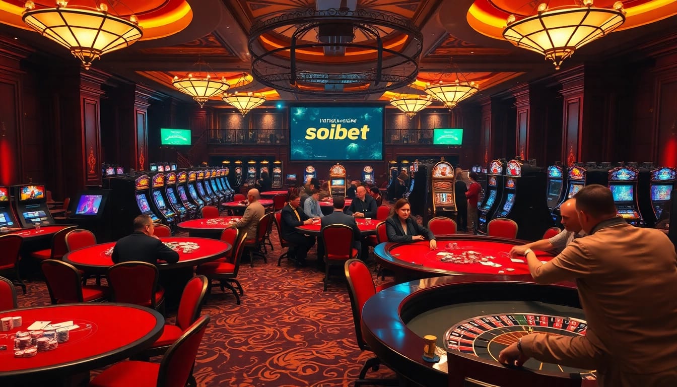 Engaging players enjoy the excitement at https://soibet.vision/ in a luxurious casino atmosphere.