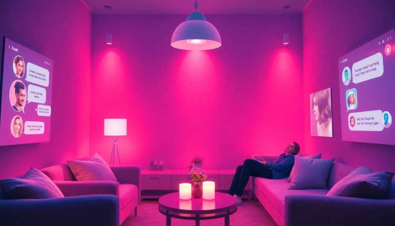 Engaging scene of free sex ai interactions in a vibrant chat environment.