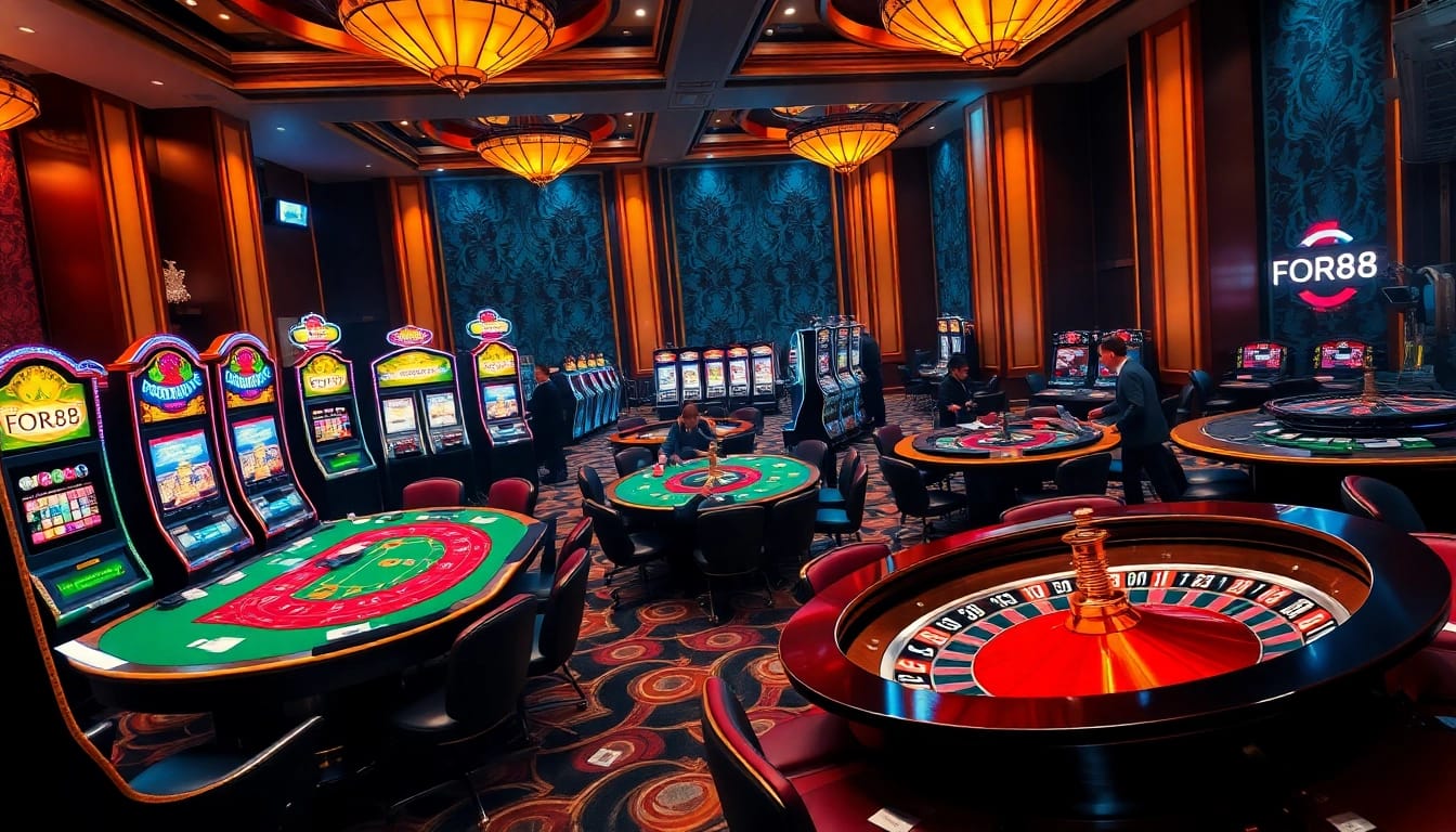 Experience the excitement of for88 casino with vibrant games, luxurious tables, and thrilling action.