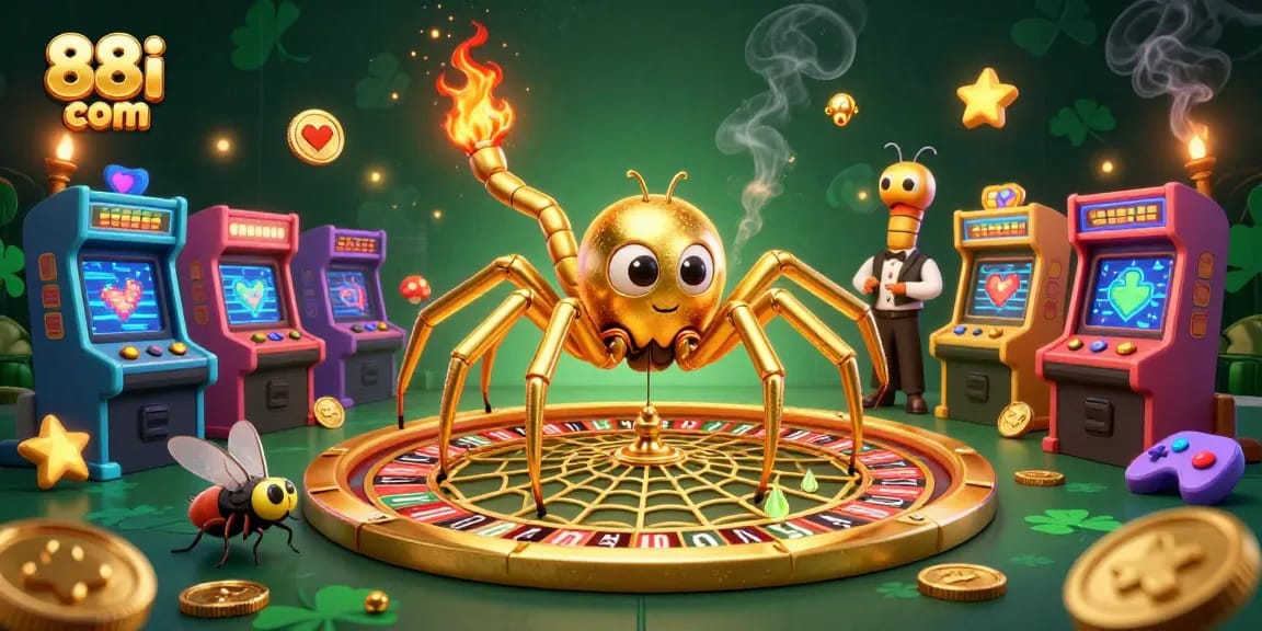 Place bets at 88i com while enjoying a lively casino experience with vibrant gaming elements and characters.