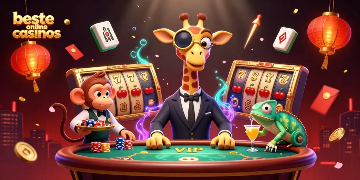 Experience the excitement of beste online casinos with vibrant 3D characters and rich casino elements.