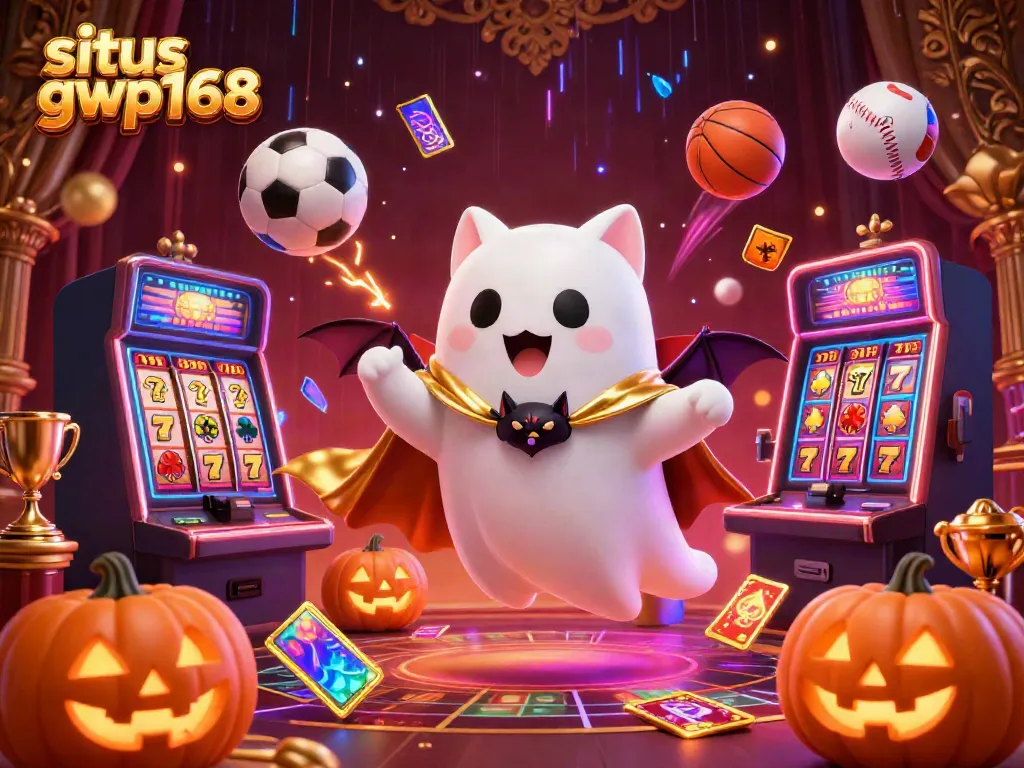 Permainan interaktif situs gwp168 dengan karakter kucing hantu di kasino.