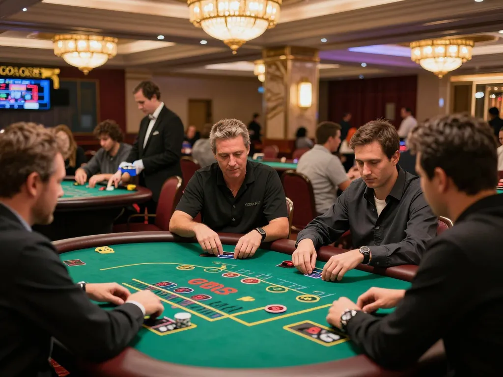 Players experiencing the thrill of blackjack gameplay at GO8 casino.
