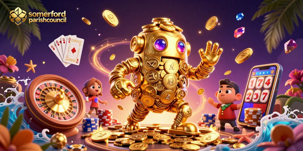 Engage in thrilling gaming at somerfordparishcouncil's dynamic 3D casino illustration.