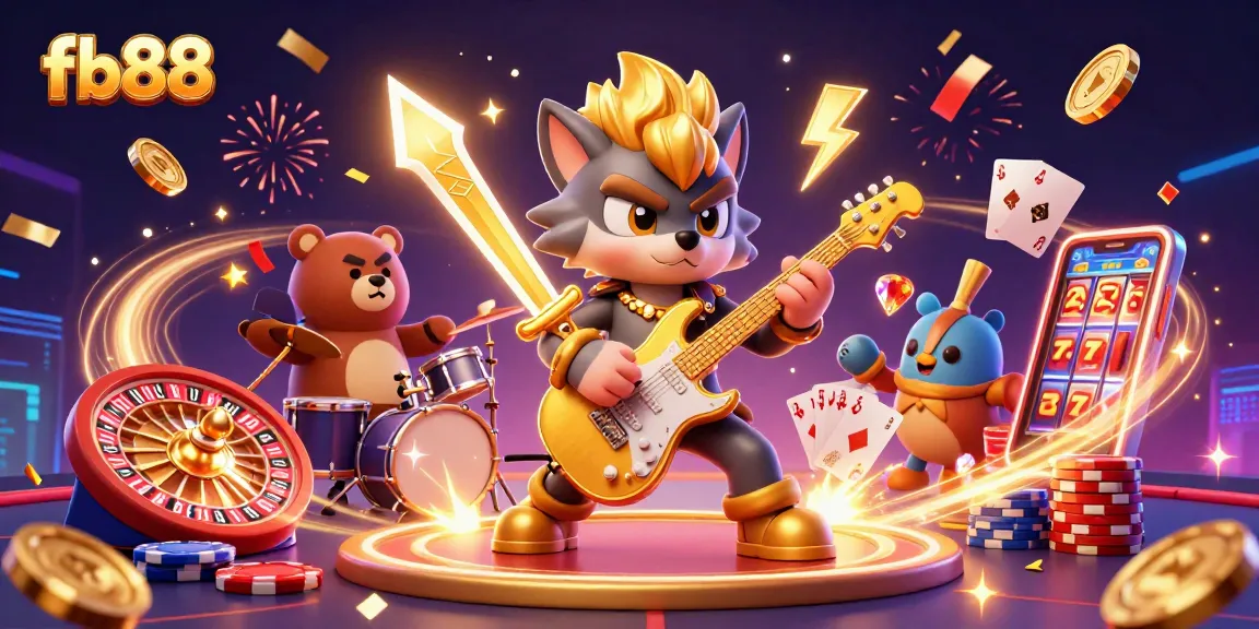 Experience the thrilling world of fb88 as the rock star wolf rocks the casino stage.