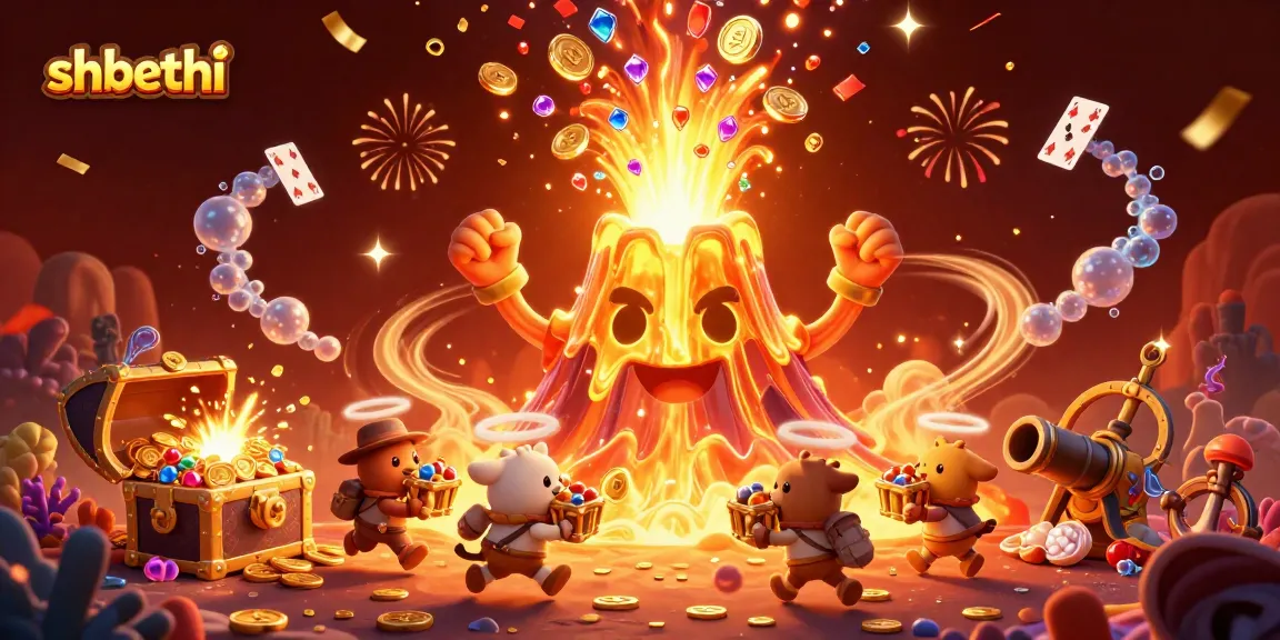 Experience thrilling gameplay at shbethi with a colorful eruption of treasures and lively creatures.