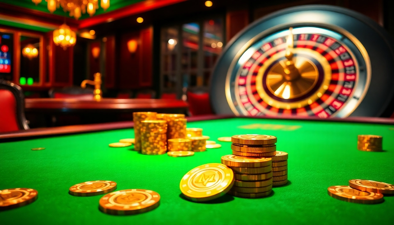Members at hitclub celebrate a winning hand at a luxurious casino table in vibrant colors.