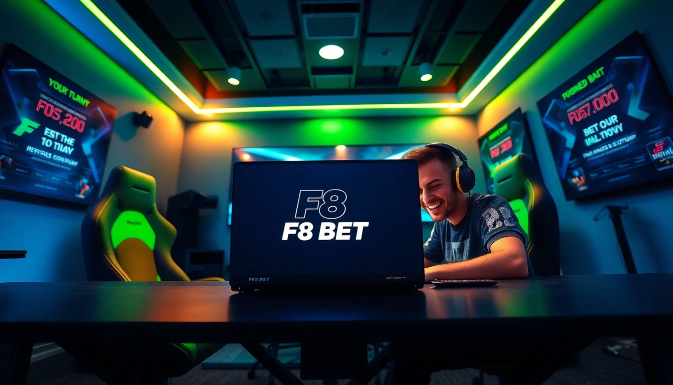 Exciting online betting experience at F8 BET with gamers and modern technology.