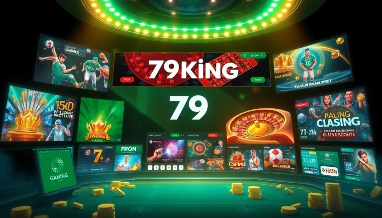 79King online gambling platform interface showcasing casino games and sports betting excitement