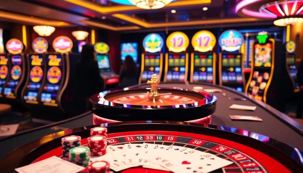 User placing bets at https://lc88app.com/ with vibrant gaming tables and thrilling casino atmosphere.