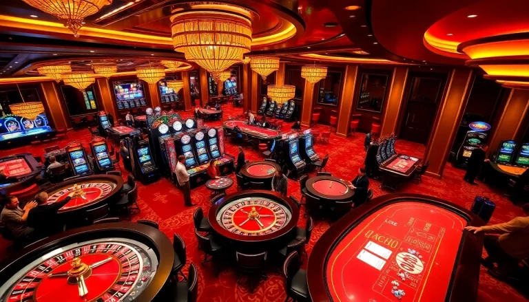 Experience the excitement of betting at LC88 COM with vibrant casino visuals and engaged players.