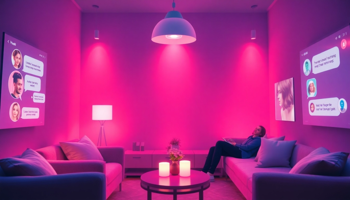 Engaging scene of free sex ai interactions in a vibrant chat environment.