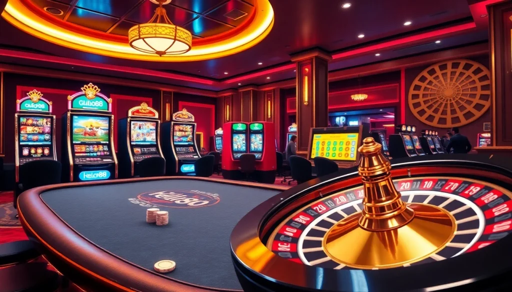 Exciting betting action captured at a Hello88 branded casino table.