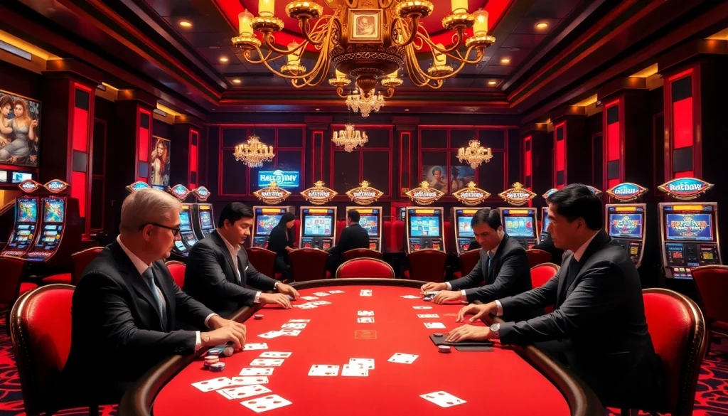 Experience the thrill at Nhà Cái BJ888 with professional blackjack action and vibrant casino ambiance.