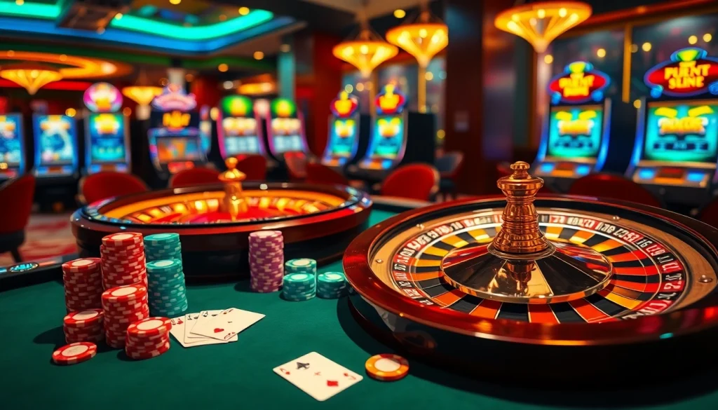 Experience the thrill of online gaming at https://mm88.sa.com/ with luxurious casino tables and vibrant poker chips.