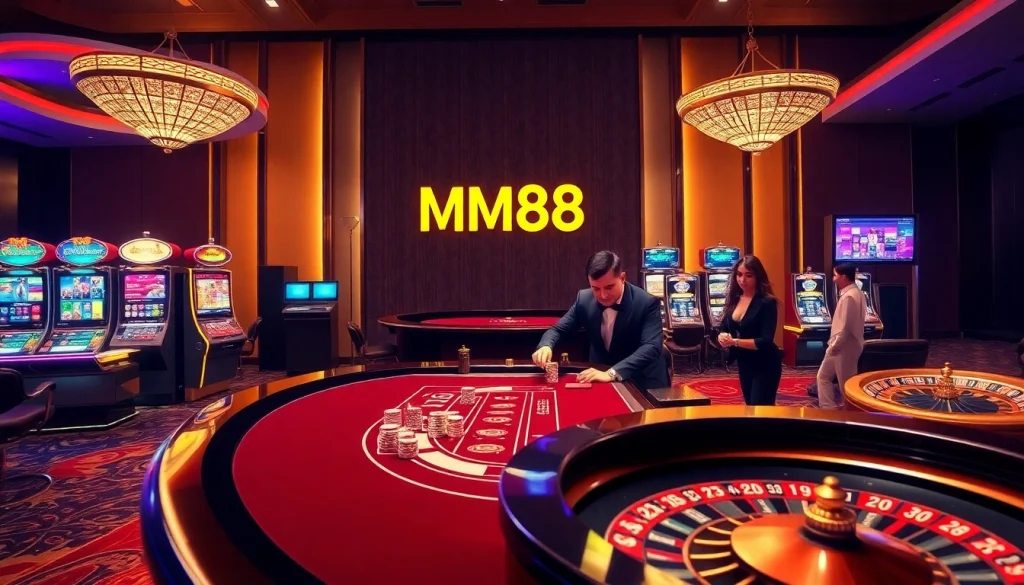 Experience the thrill of online gaming on Trang chủ MM88 with dynamic casino visuals.