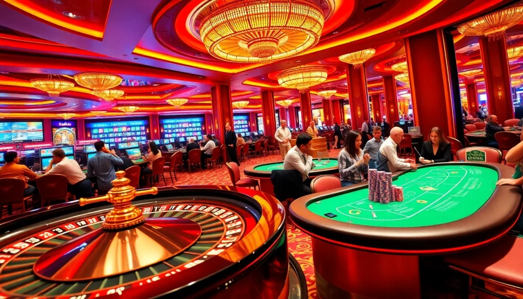 Experience the excitement of jbo vietnam at a luxurious casino with roulette and poker.