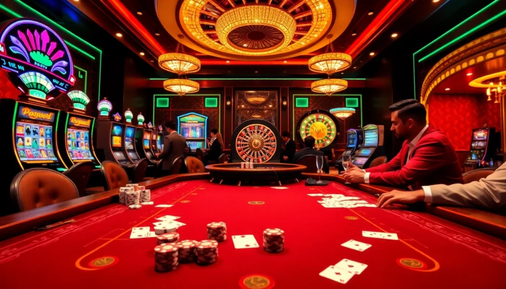 Experience thrilling gameplay on c168 com with vibrant casino tables and poker chips.