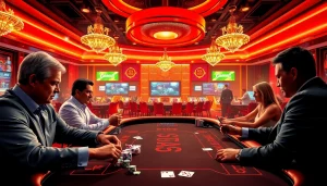 에볼루션 카지노에서의 고급스러운 바카라 게임을 즐기는 플레이어들.