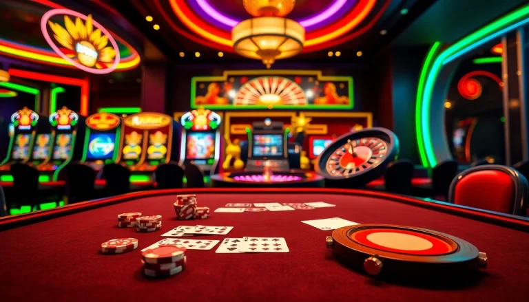 Engaging scene of players enjoying the 88i game at a luxury casino with poker chips and a roulette wheel.
