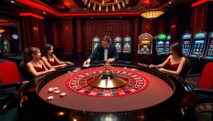 Experience the thrill of betting at 79 king with an engaging roulette and dynamic casino scene.