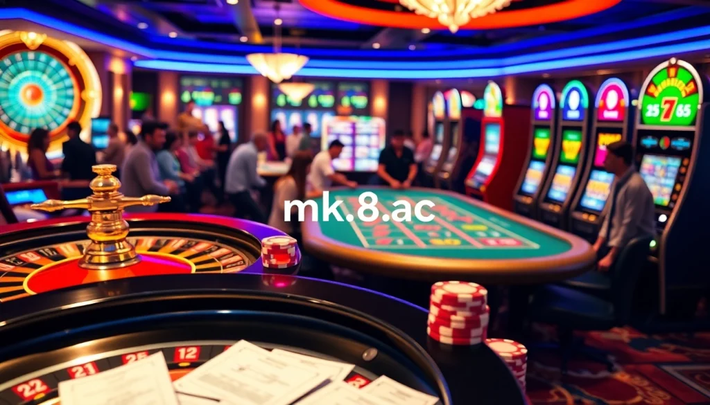 Experience the thrill of gambling and winning at mk8.ac with vibrant casino gaming visuals.
