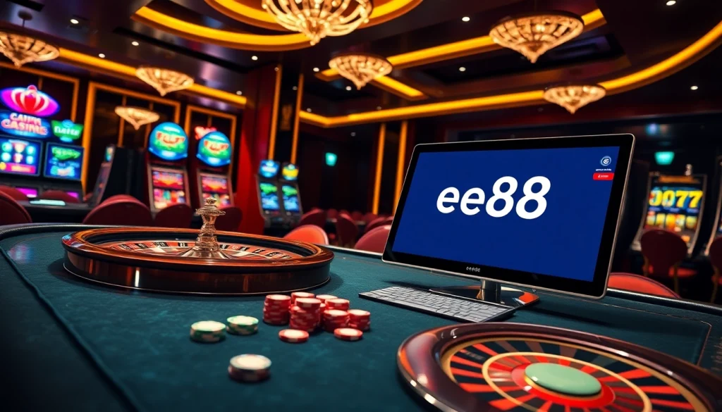 Experience the thrill of gambling with the ee88 link đăng nhập on an elegant casino table.