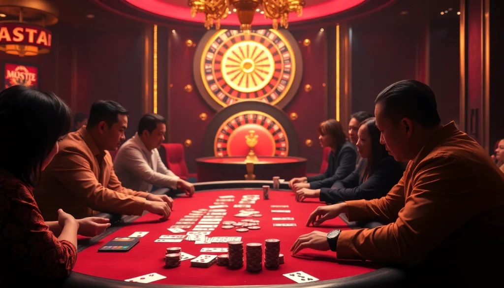 Experience the thrill of betting at Nhà cái mmoo with an exciting poker game setup.