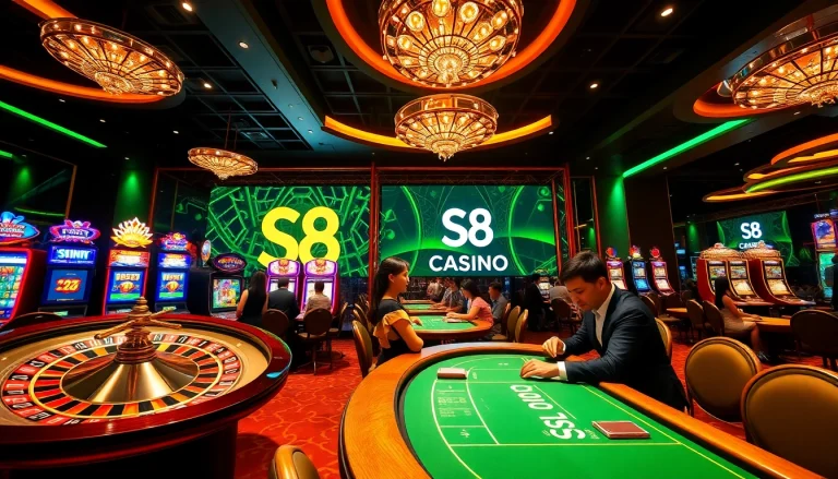 Experience the thrill of S8 casino with vibrant tables and engaging gameplay.
