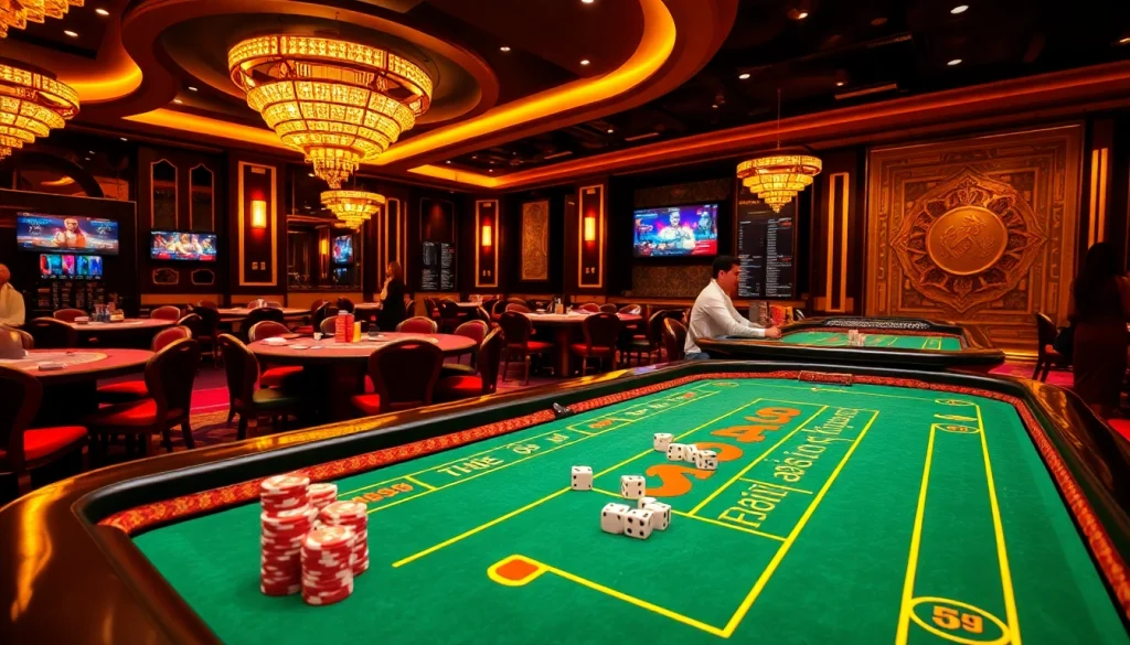 Experience the thrill of 789club tài xỉu gameplay at an exciting casino table.
