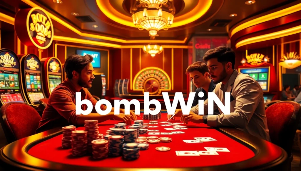 Win big at BOMWIN with vibrant casino action featuring thrilling games and high stakes!
