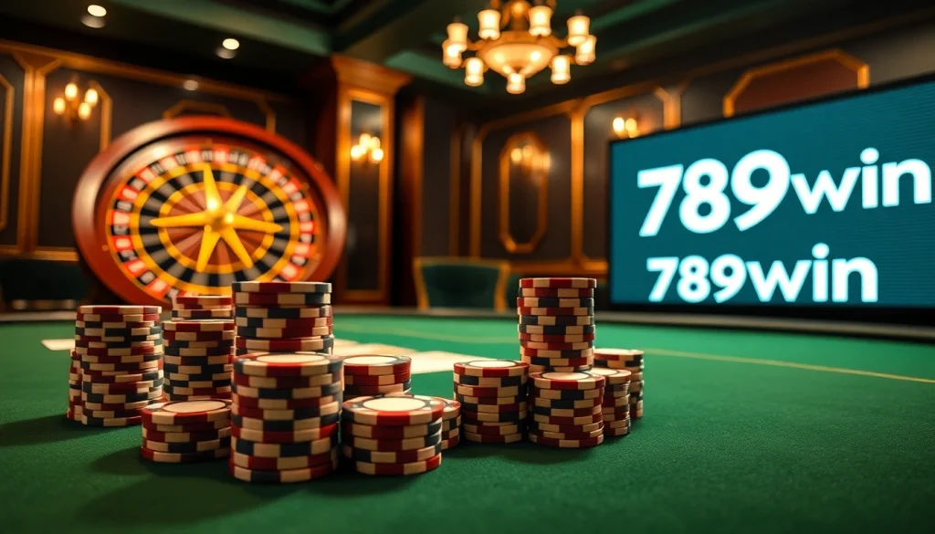 Engaging poker scene showcasing 789win with colorful chips and cards for exciting gameplay.