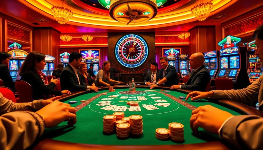 Trải nghiệm bầu không khí cờ bạc đầy kịch tính tại 24kclub với các bàn chơi sôi động và những người chơi phấn khích.