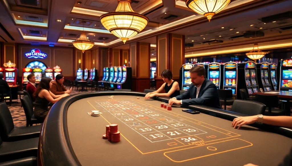 Experience the thrill of Baccarat at LC88 - luxurious casino setup and gaming excitement.